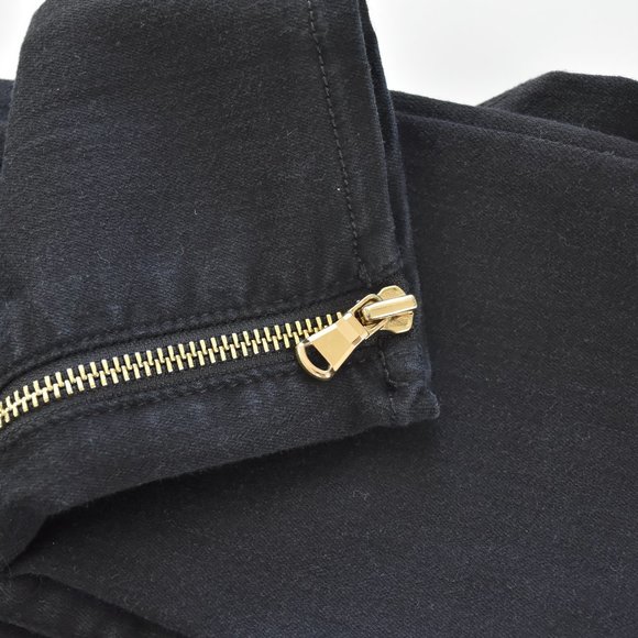 L'AGENCE Sabine Skinny High Rise Zipper Black Jeans 24 - Picture 9 of 10